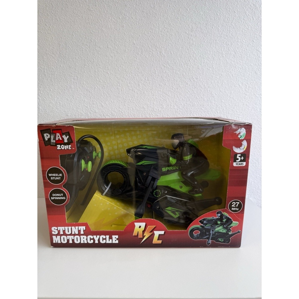 RC Play Zone Stunt Motorcycle Remote Control  New Never Used